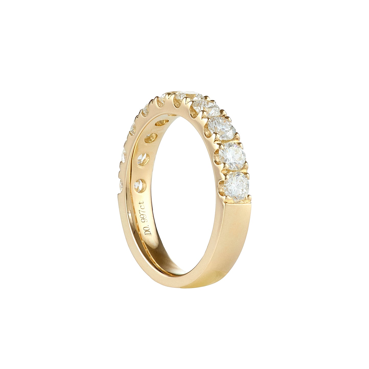 1CTW Lab Diamond ¾ Eternity Band - 9K Gold