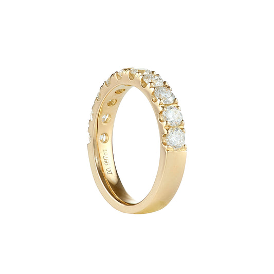 1CTW Lab Diamond ¾ Eternity Band - 9K Gold