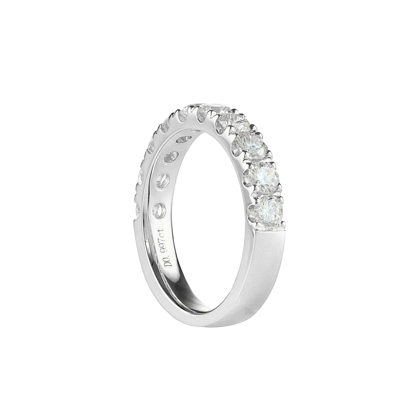 1CTW Lab Diamond ¾ Eternity Band - 9K Gold